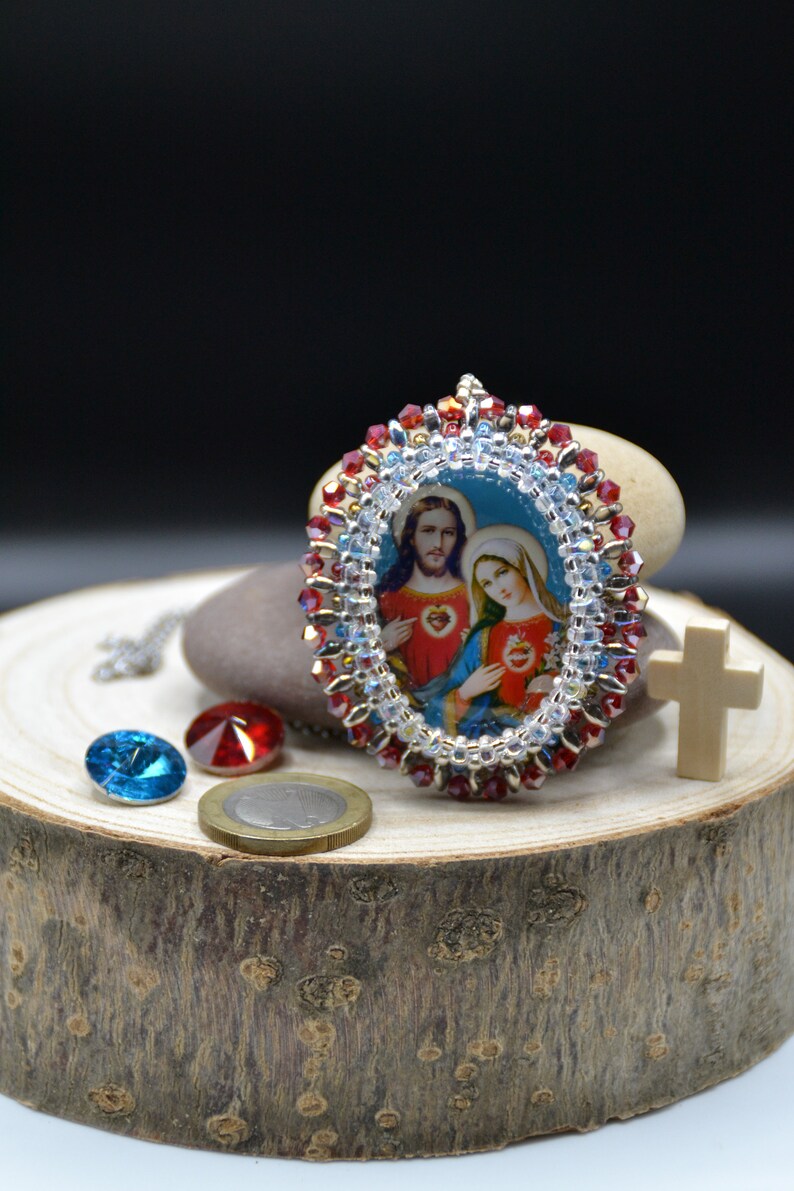 Collana Amo Gesù – Ciondolo Cuore Oro – Gioiello Cristiano Con Orecchini