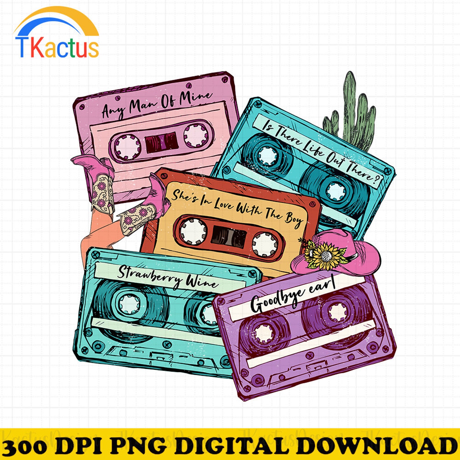 Country Cassette Tapes Country Music Sublimations 90s Etsy