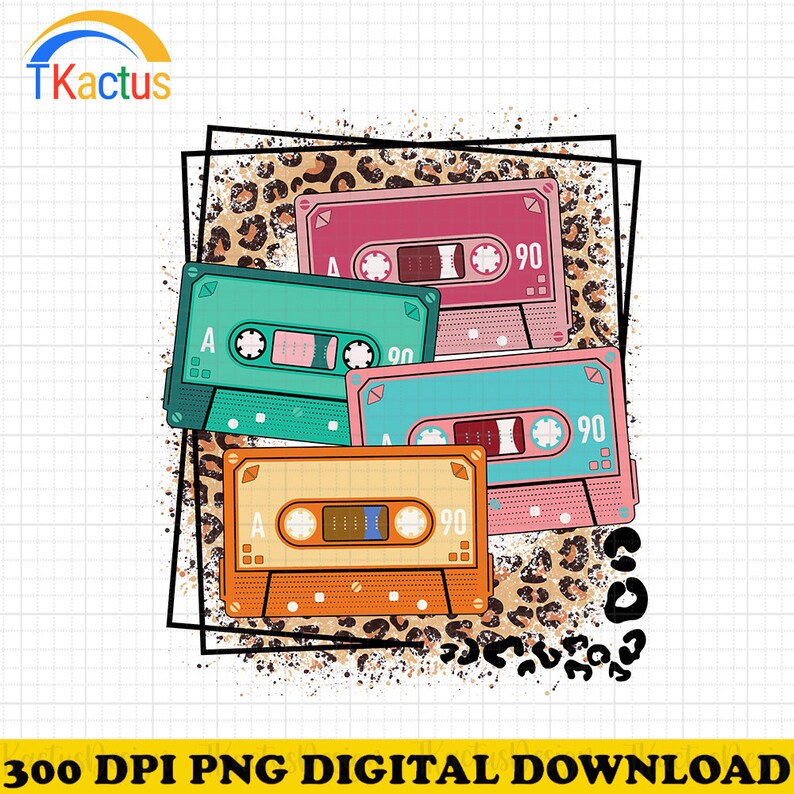 90s Country Cassette Tapes Country Music Png Western Leopard Etsy