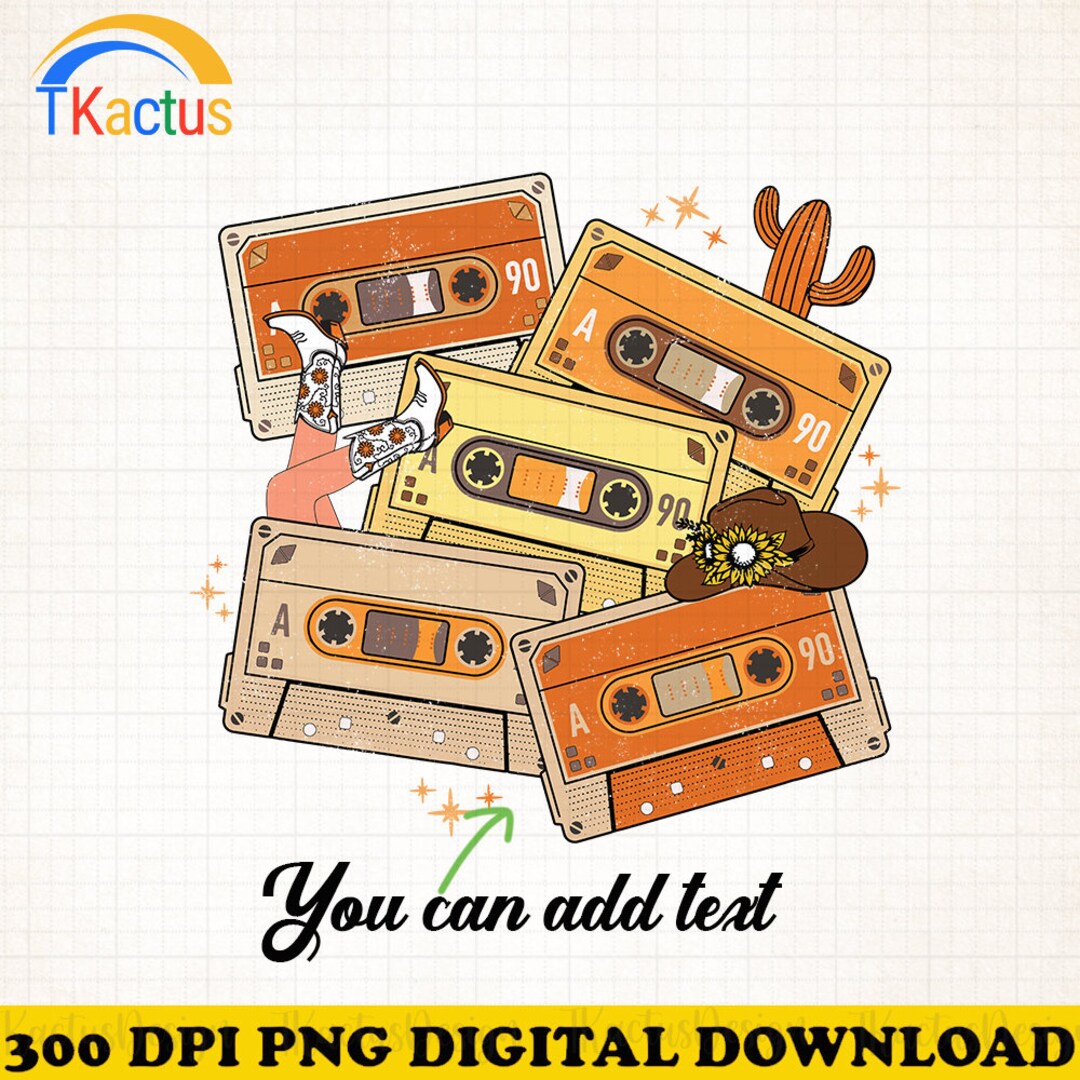 90s Country Cassette Tapes Country Music Png Western Etsy
