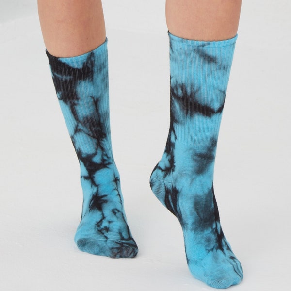 Dark Blue Cool and Stylish Tie Dye Socks, Trend Sock, Fashion Socks, Best Gift idea