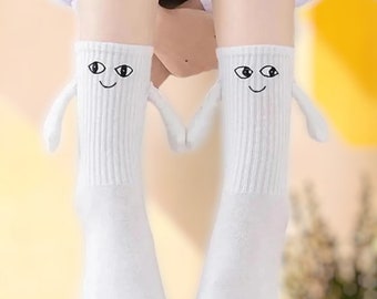 Funny Couple Socks, Couple Handing Magnetic Socks, Cute Couple Socks, Trendy Funny Socks, personalized socks, cute socks, custom socks
