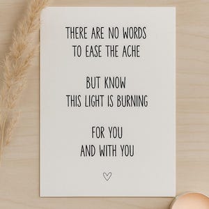 Sympathy Card – Printable Condolence Card – “There Are No Words” – Instant Download – Minimalist Grief Gift – Engels