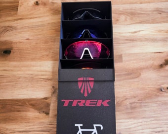 3D glasses holder (freestanding or wall-mounted) for cycling, eyeglasses and sunglasses, customizable in any way.