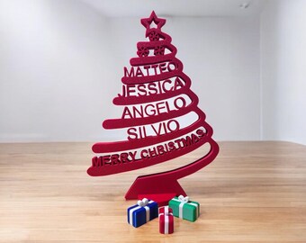 Customizable Christmas tree (29 cm high) Max 6 names