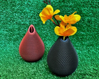 Vase d'intérieur - fleurs séchées - impression 3D - différentes couleurs