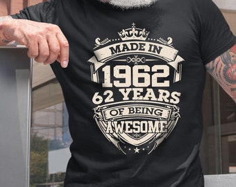 Vintage Made In 1962 Limited Edition 62 Years Of Being Awesome Birthday Men Shirt, Born In 1962 62 Years Old Shirt, 62th Birthday Party Gift