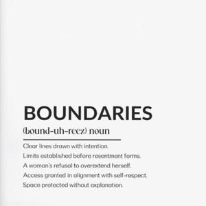 Boundaries Quote Print for Work Stress, Saying No without Guilt, Home Office Decor