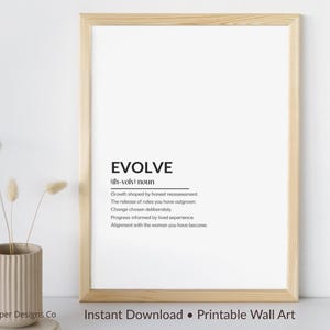 Evolve Definition Print – Alte Rollen hinter sich lassen und Veränderung wählen