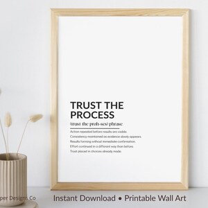 Trust the Process Definition Print – Midlife Reinvention & Self Trust