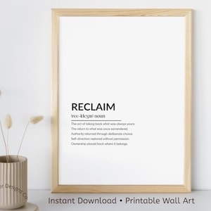 Reclaim – Typography Wall Art | Second Chapter Decor