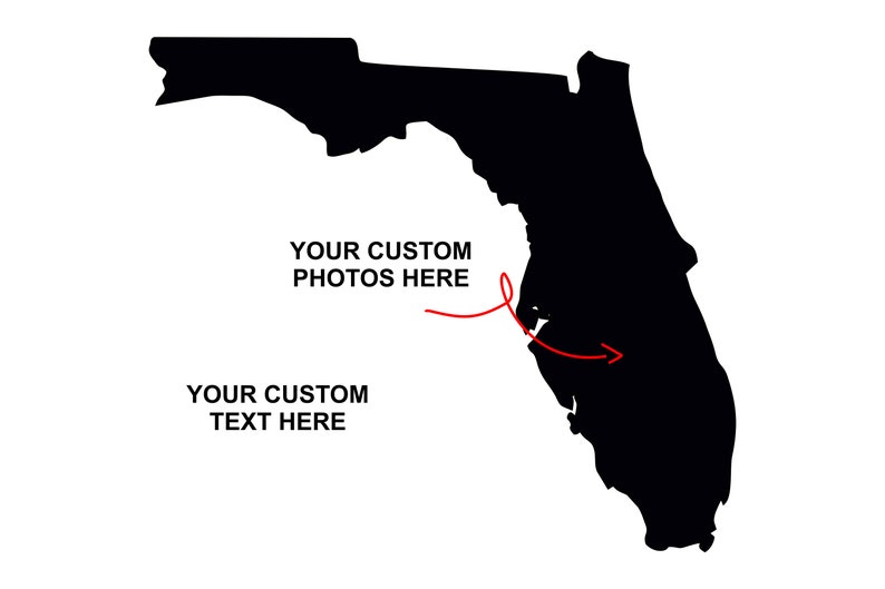 Florida Map Photo Collage: Personalized Travel Gift (digital File) - Etsy