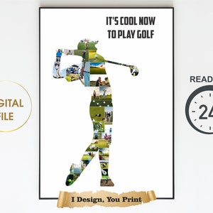 Golf gifts for men, Golf gift for dad, golf gift for him, golf gifts for her, Golf photo frame, Golf Gift, Golf Printable Gift, Golf Collage
