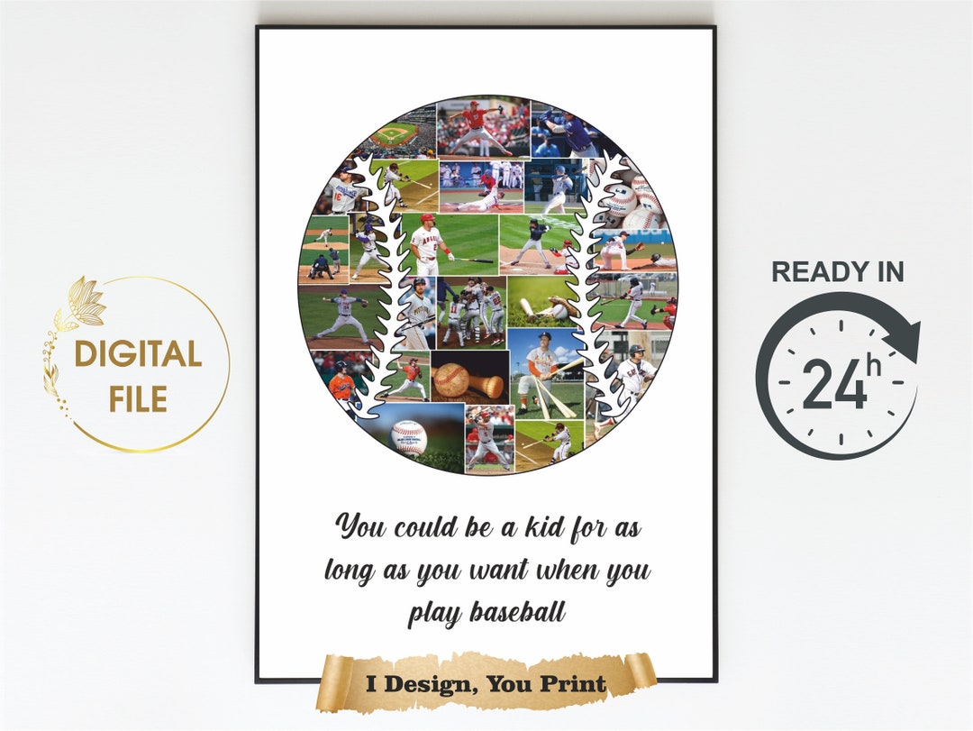 Baseball Photo Collage Baseball Photo Art Baseball Collage Etsy
