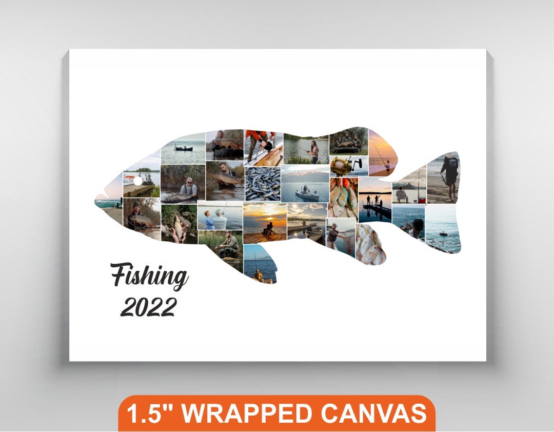 Fishing Photo Collage, Personalized Fishing Gift, Gift For, 55% OFF