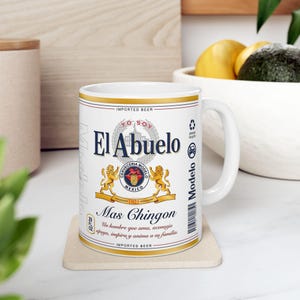 El Abuelo Mas Chingon Coffee Mug -Funny Gift for Cool Grandfather,Perfect for Father's Day,Best Dad Ever,Unique & Special,Funny Drinking Cup
