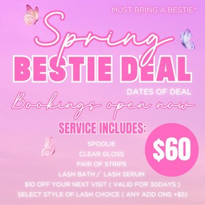 Bring a Friend Sale Flyer, Bestie Deal, Book Now Flyer, Hair Booking Flyer, Wig install flyer, Lash Booking, BESTIE DEAL