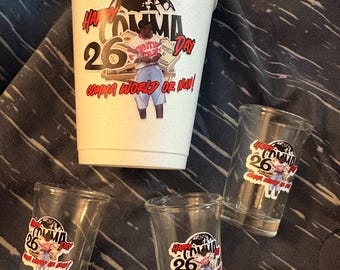 Bicchierini personalizzati / Logo personalizzato, bomboniere per compleanni e addii al nubilato