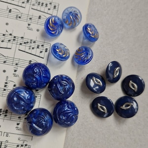 5pcs Blue Shank Buttons Small Dress Blouse Skirt Buttons for Girl Clothes Doll Clothes Knitwear Buttons