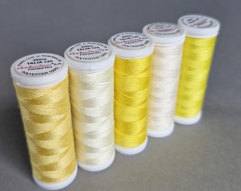 Yellow Sewing Thread 200m 218 yards High Quality Polyester Thread Ariadna Talia 120