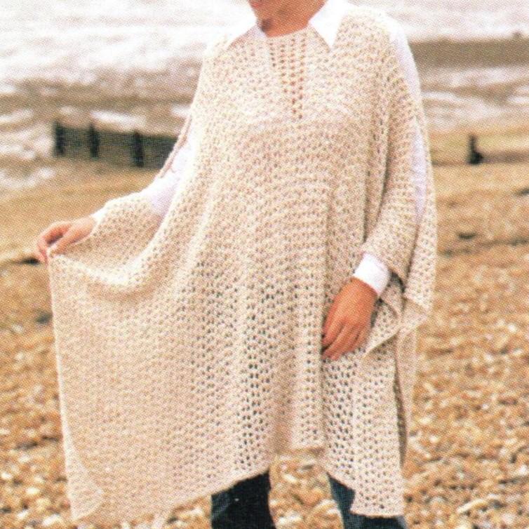 Cape Wrap Knitting Pattern Poncho Instant PDF Download Knitted Chunky ...