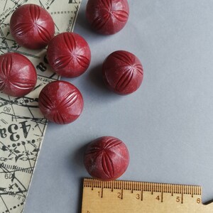 6 pcs vintage boutons tige rouge 22 mm 7/8 boutons manteau boutons veste trench gros boutons pour boutons rétro tricotés main image 8