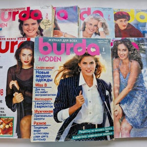 Rivista vintage di modelli di cucito BURDA Modern degli anni '80 e '90, moda tedesca in lingua russa.