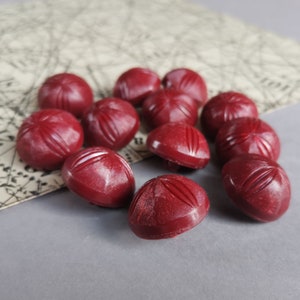 6 pcs vintage boutons tige rouge 22 mm 7/8 boutons manteau boutons veste trench gros boutons pour boutons rétro tricotés main image 3