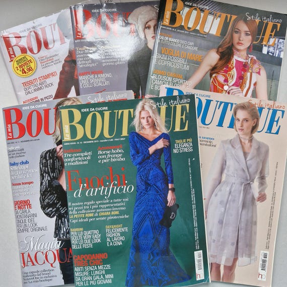 BOUTIQUE Sewing Pattern Magazine 2013 2014 Instructions Cutting