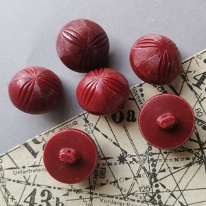 6 pcs vintage boutons tige rouge 22 mm 7/8 boutons manteau boutons veste trench gros boutons pour boutons rétro tricotés main image 4