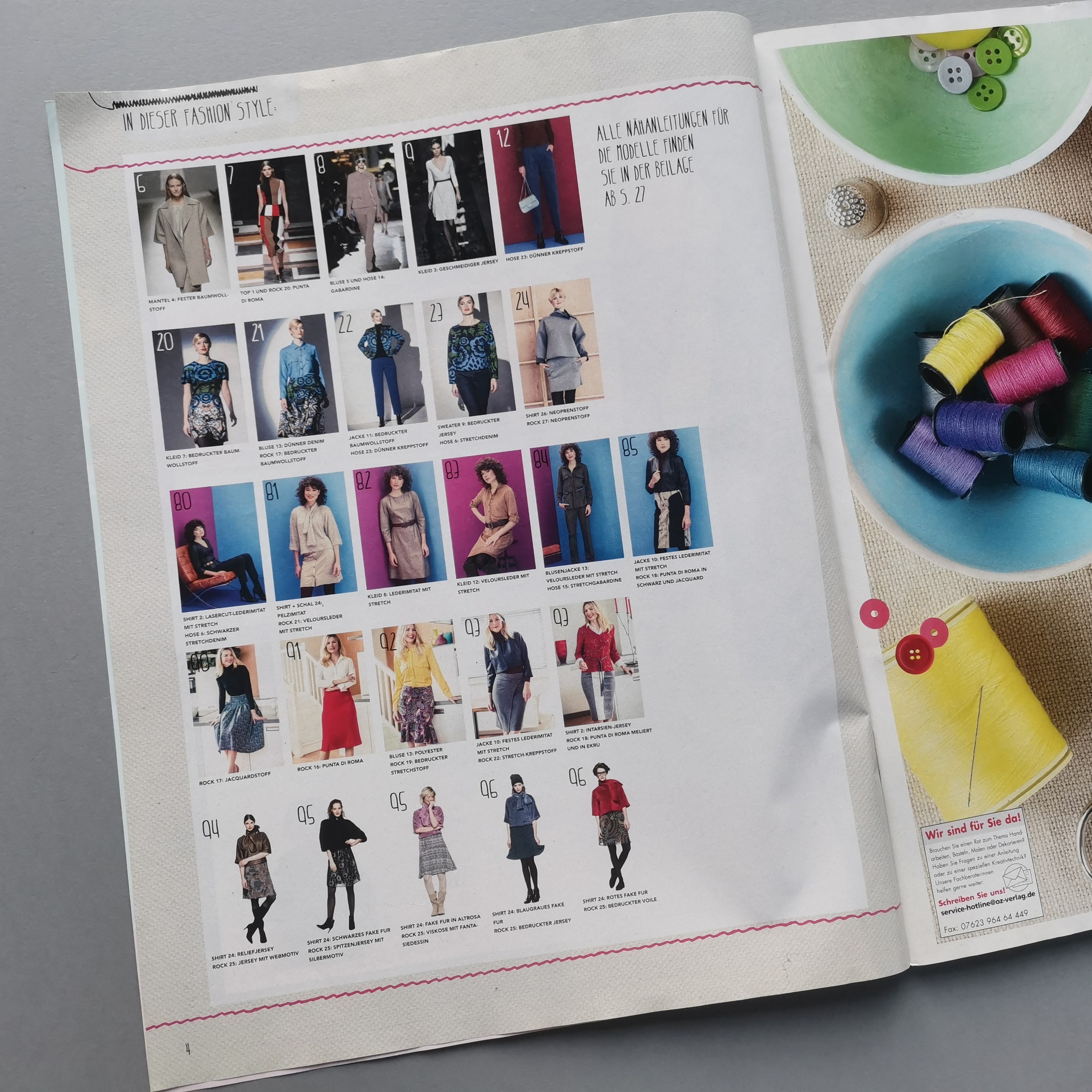 Fashion Style Sewing Patterns Magazine 2/2016 Instructions Cutting ...