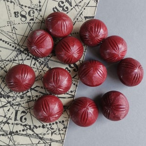 6 pcs vintage boutons tige rouge 22 mm 7/8 boutons manteau boutons veste trench gros boutons pour boutons rétro tricotés main image 9