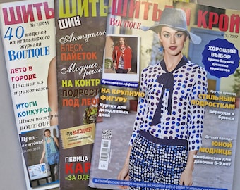 Revista de patrones de costura BOUTIQUE 7/2011 9/2017 4/2009 Instrucciones Hojas de corte Revista de moda italiana en ruso Mujeres Niños Bebé