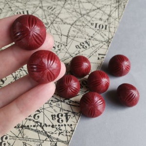 6 pcs vintage boutons tige rouge 22 mm 7/8 boutons manteau boutons veste trench gros boutons pour boutons rétro tricotés main image 1