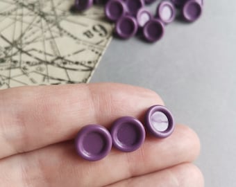 8 boutons à tige violets 11 mm (7/16 po.) Petits boutons de jupe de chemisier pour vêtements de fille