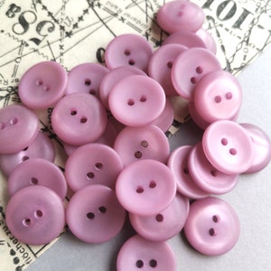 10pcs Pink 2 Hole Buttons for Dress Skirt Blouse Shirt 14mm (9/16&quot;) Flat Back Round Buttons for Handknit