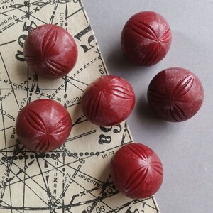 6 pcs vintage boutons tige rouge 22 mm 7/8 boutons manteau boutons veste trench gros boutons pour boutons rétro tricotés main image 5