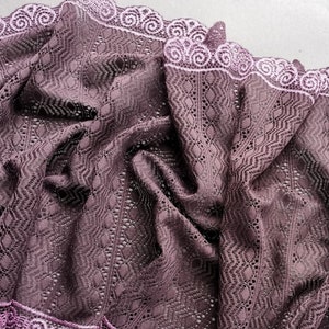 Purple Stretch Lace Fabric Extra Wide Double Edge Lace Trim 28 cm / 11&quot; Lace Bra Sewing Lace Lingerie Bra Making Underwear Sewing Dress