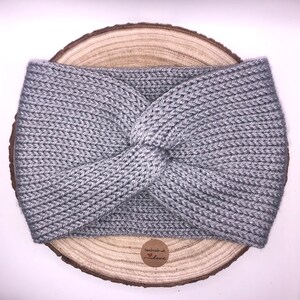 Soft & Cosy Knitted Headband Ear-Warmer. Perfect for Winter.Great Christmas Stocking Filler Gift For Women,Teen,Children.Colour: Silver Grey
