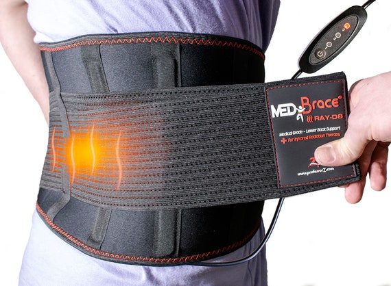 Heated Back Support Brace Medibrace RAY-D8 V1 Far-infrared Lower Lumbar Belt  for Pain Relief From Sciatica, Backache, Slipped Disc, Hernia -  UK