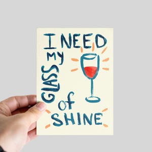 Carte postale avec du vin, carte de voeux de l'amitié, cadeau de célébration, décoration de vin, carte d'amateur de vin, art mural