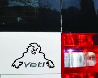 Skoda Yeti Happy Monster Custom Vinyl Sticker