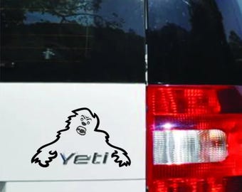 Skoda Yeti Angry Monster Custom Vinyl Sticker