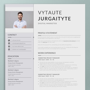 Resume Template Apple Pages 1 Page and 2 Page | CV Template Modern Professional Resume for CEO, HR Manager, Executive, Sales