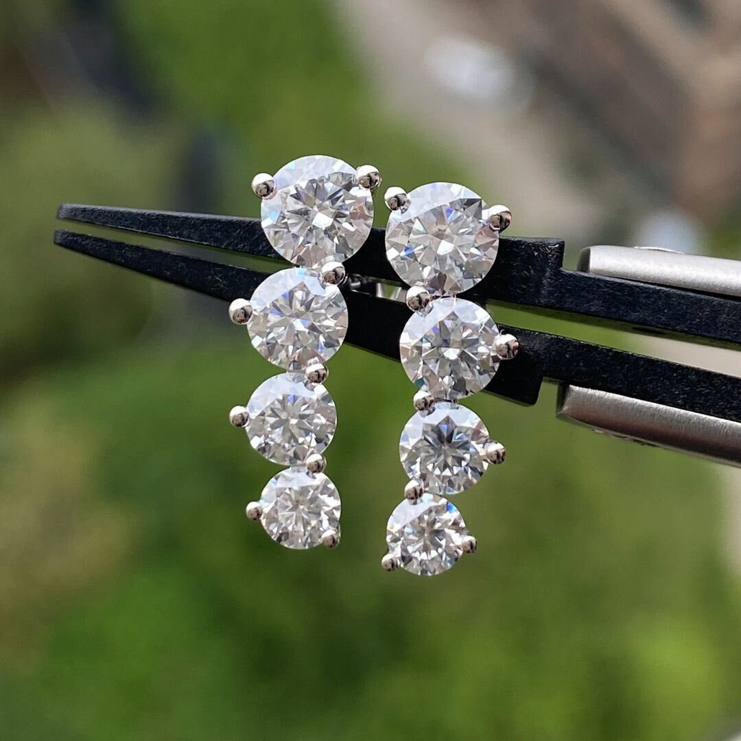 Buy Four Stone Earrings Online In India Etsy India