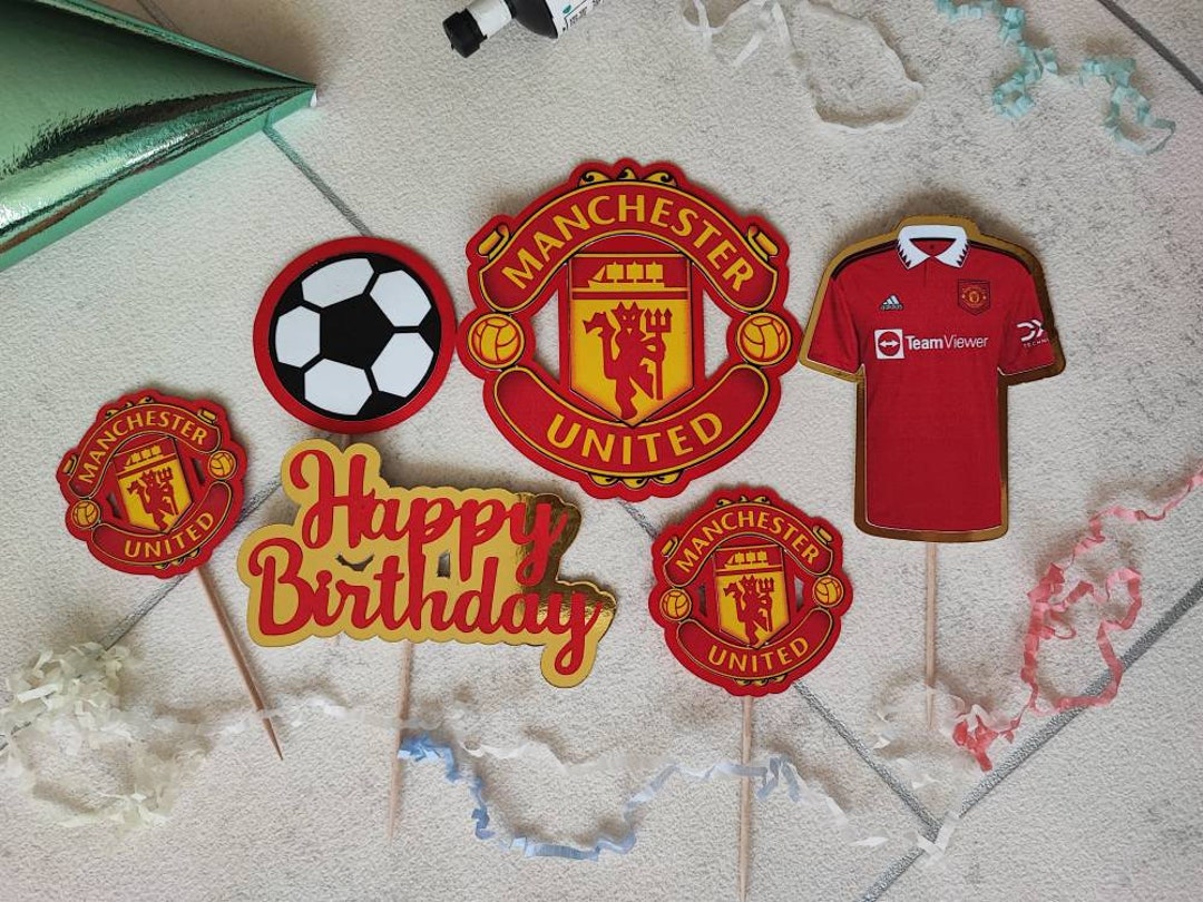 Manchester United Cake Toppers and Cake Decorations Etsy UK