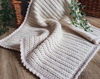 SnowDrift Chunky Crochet Blanket Pattern (US Terms)