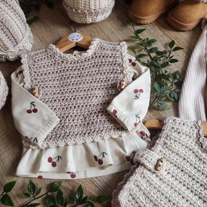 Virkat mönster för tabard, enkel nybörjarväst (PDF-mönster)