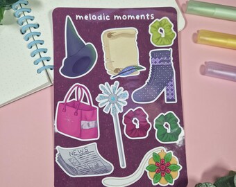 Melodic Moments Stickersheet Cute Bullet Journal Stickers Planner Journal Sticker Sheet Stationery Musical Theatre