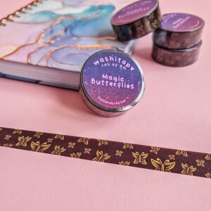 Magic Butterflies Washitape Sticker Journaling Scrapbooking Stationery Cute Decorative Tape Planner Inspiration Gift Idea Diary Decoration
